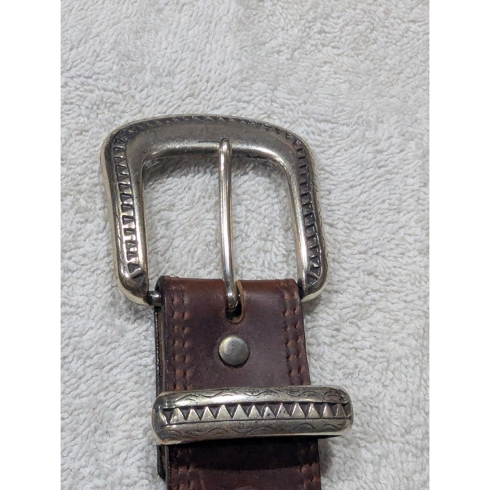 Vintage Billy Belts California Western Leather Belt Silver Conchos Size 30 USA - Picture 15 of 16